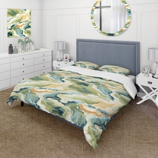 Designart "Oasis Camouflage Mirage" modern bedding covert set with 2 ...